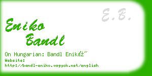 eniko bandl business card